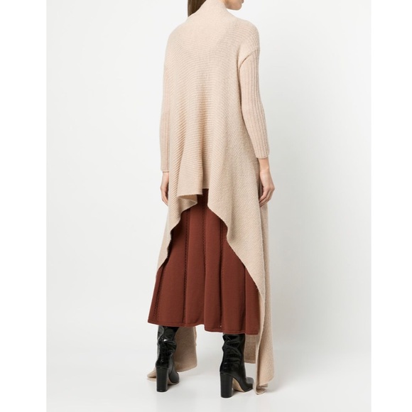 Cult Gaia Izzie Sweater Cardigan in Beige Oatmeal Pink size Small - Picture 4 of 11